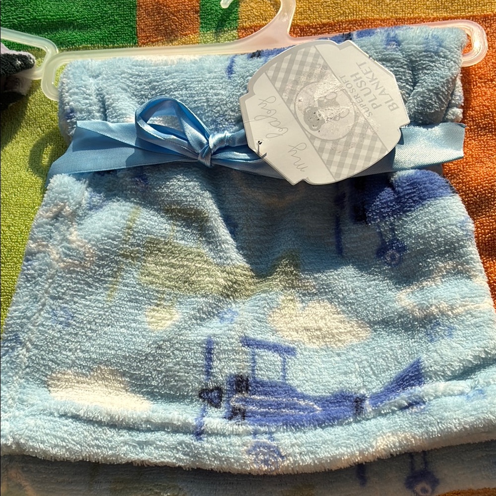 Blue Airplane blanket